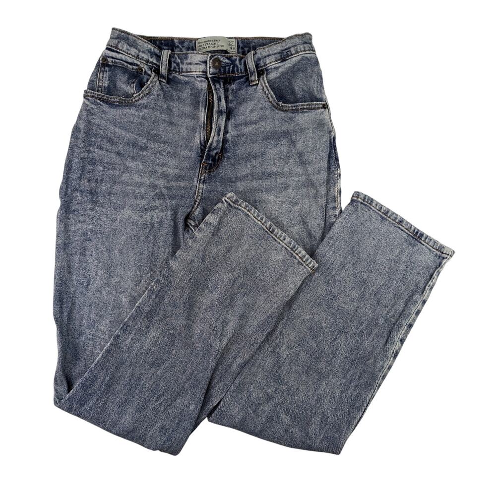 Abercrombie & Fitch 90s Straight Ultra High Rise Curve Love Women's Jeans  27 4R